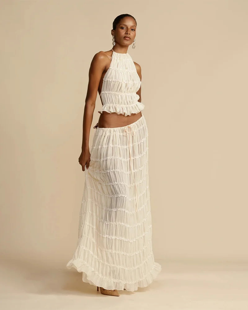 Cloud Ruffle Two Piece Set