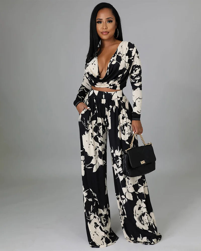 Floral Muse Wide Leg Pant Set