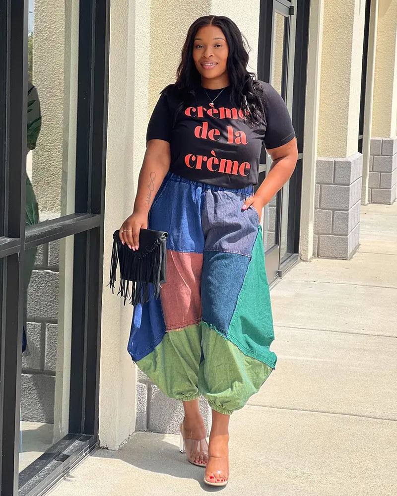 Patchwork Harem Pants