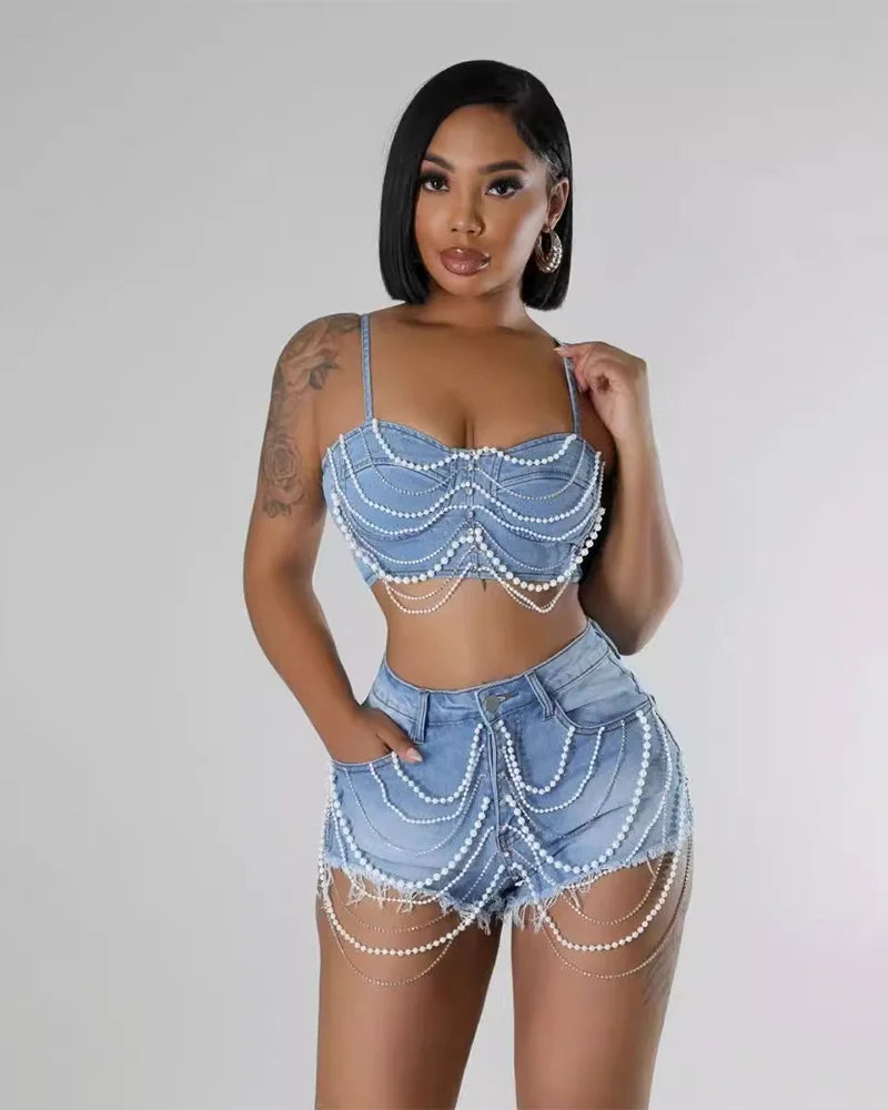 Pearl Rhapsody Denim Set