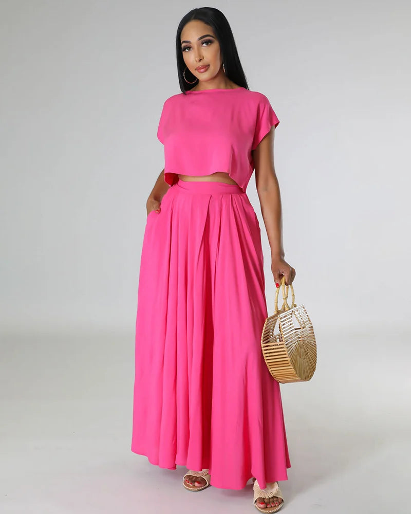 Santorini Breeze Skirt Set