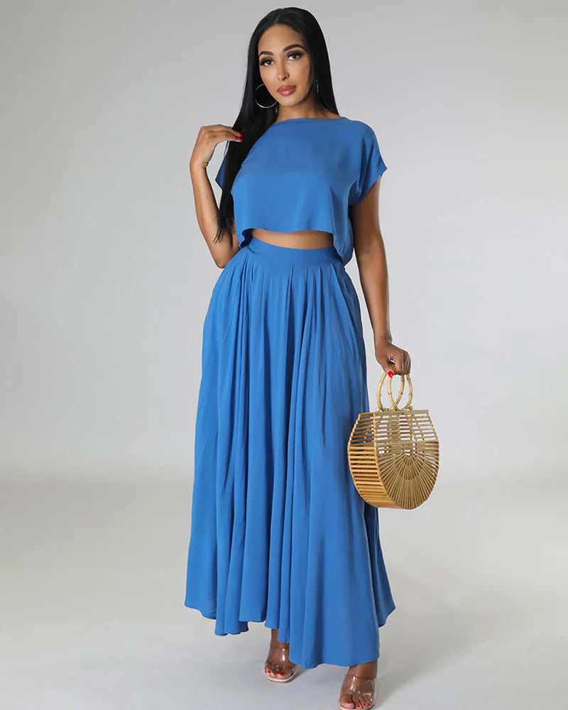 Santorini Breeze Skirt Set