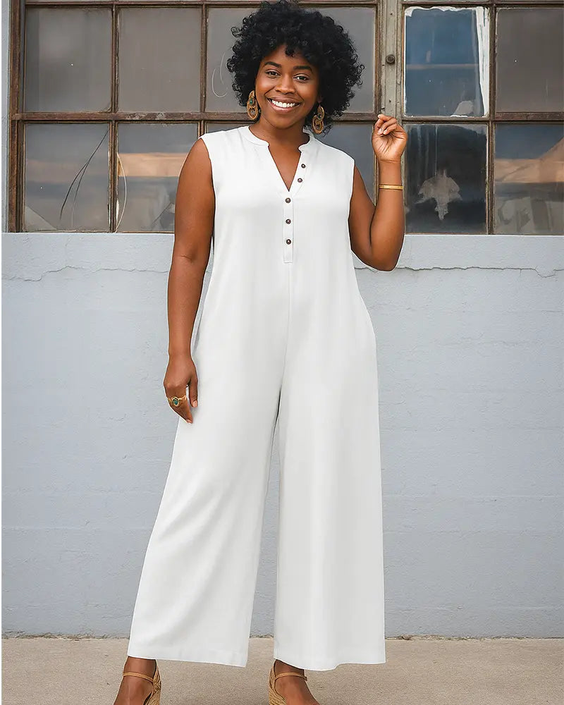 Sky Blue Wide Leg Jumpsuit