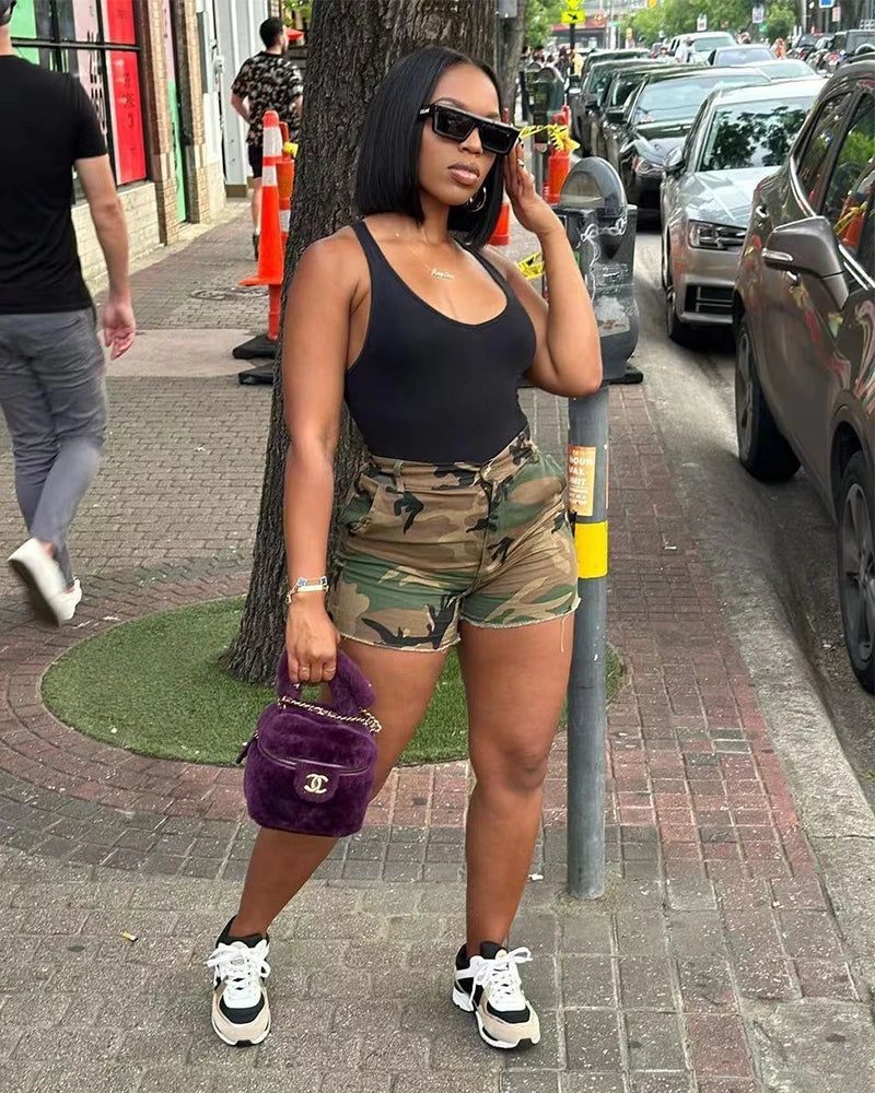 Streetwise Chic Denim Shorts