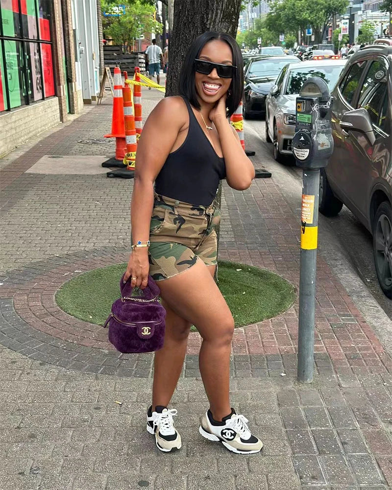 Streetwise Chic Denim Shorts