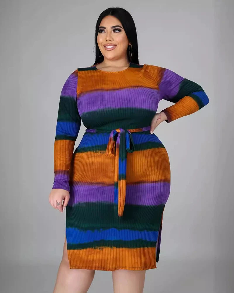 Sunset Vibes Plus Size Bodycon Dress