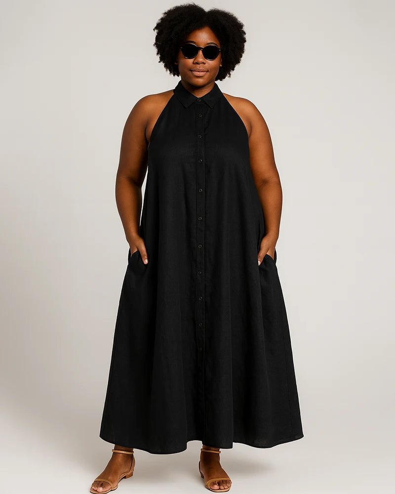 Timeless Grace Shirt Maxi Dress