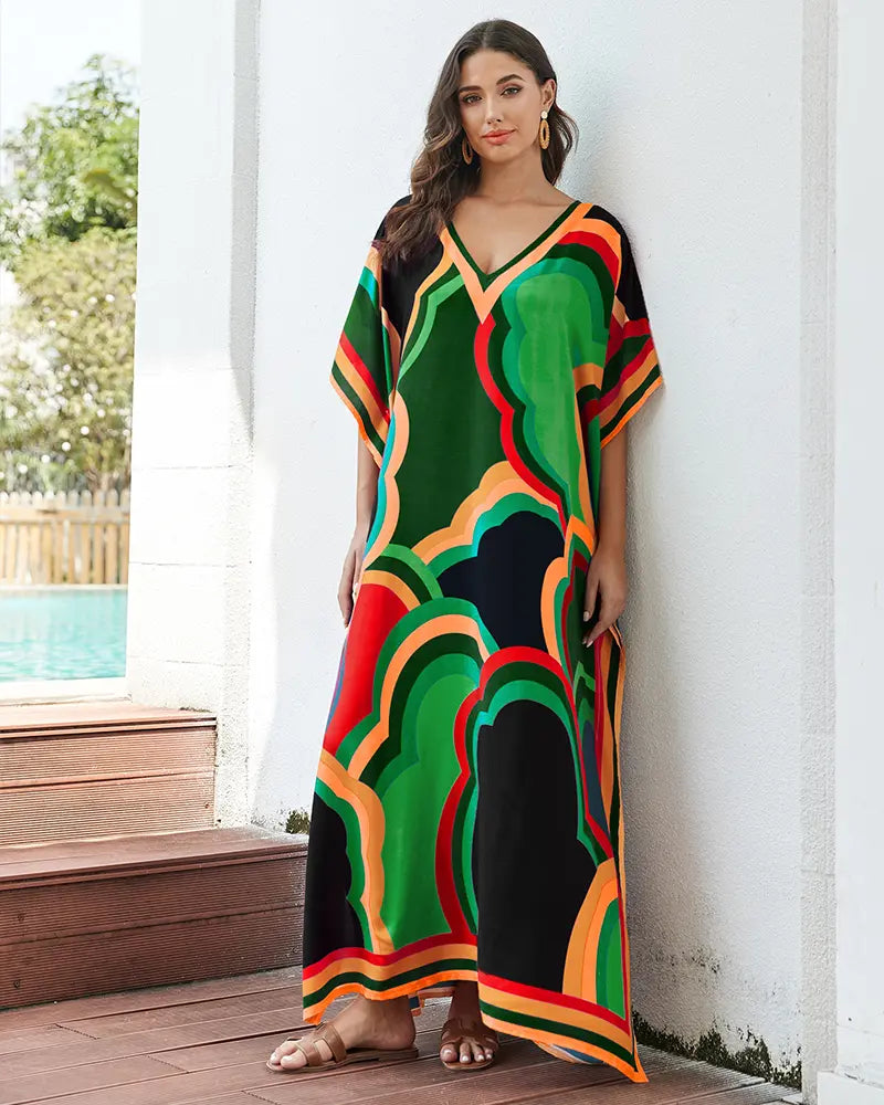 Tropical Mirage Kaftan Dress
