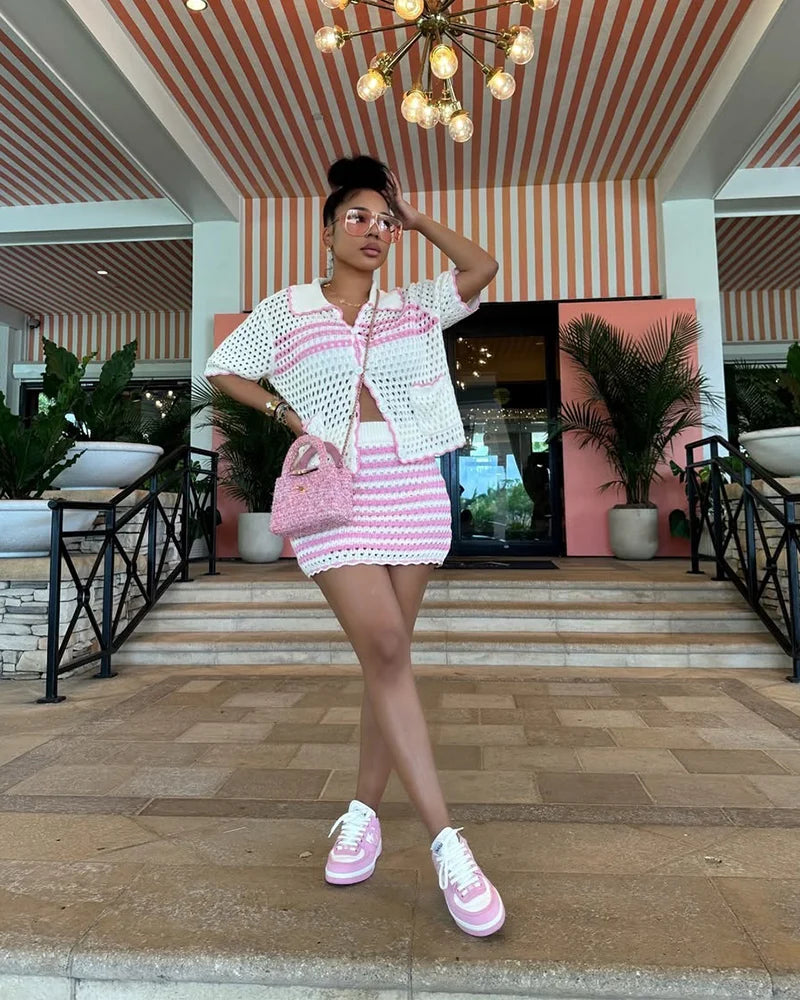 Candy Stripes Crochet Set