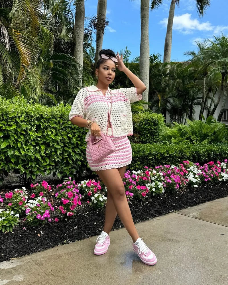 Candy Stripes Crochet Set