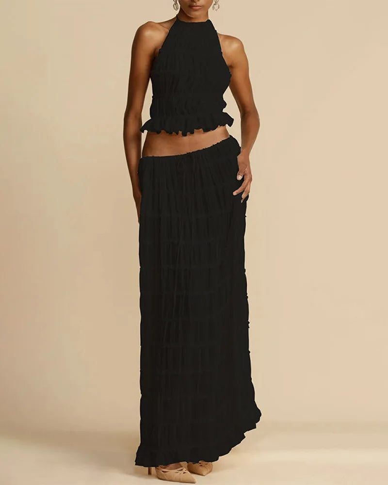 Cloud Ruffle Two Piece Set