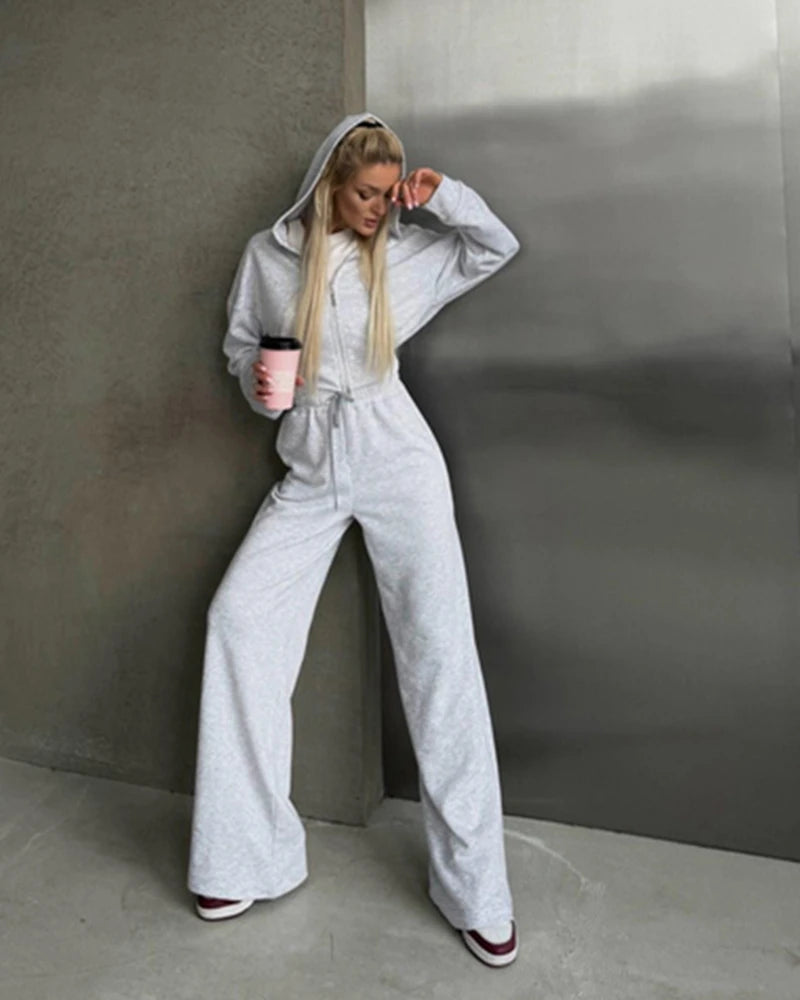 Cozy Chic Zip-Up Lounge Set