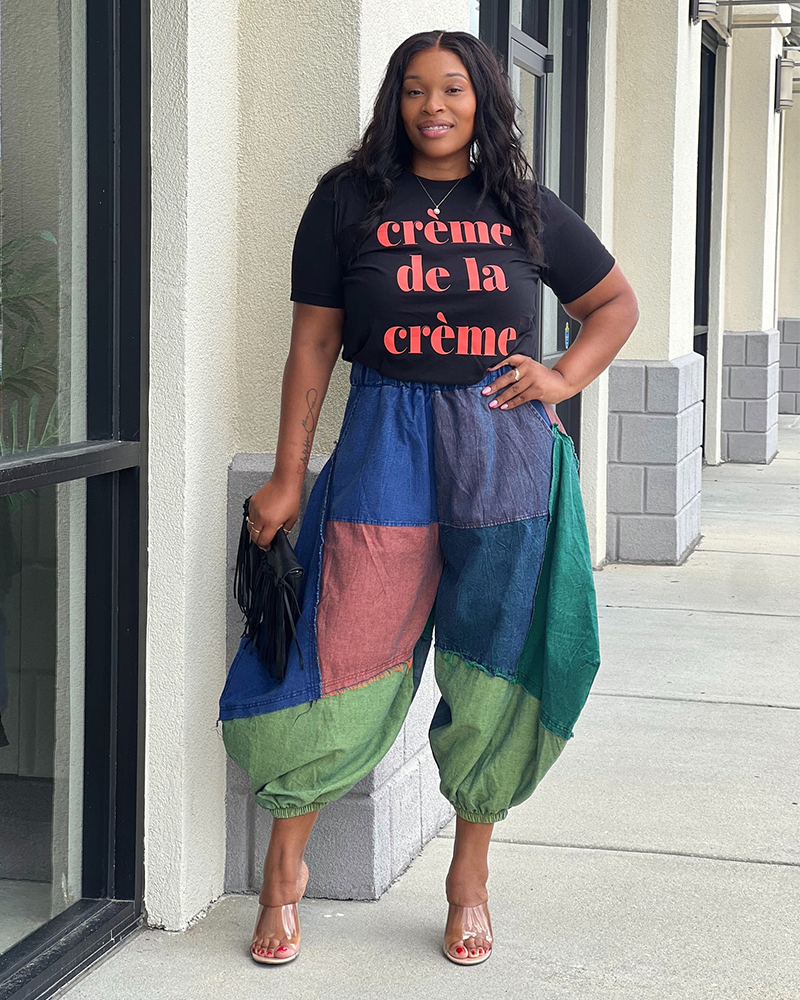 Patchwork Harem Pants