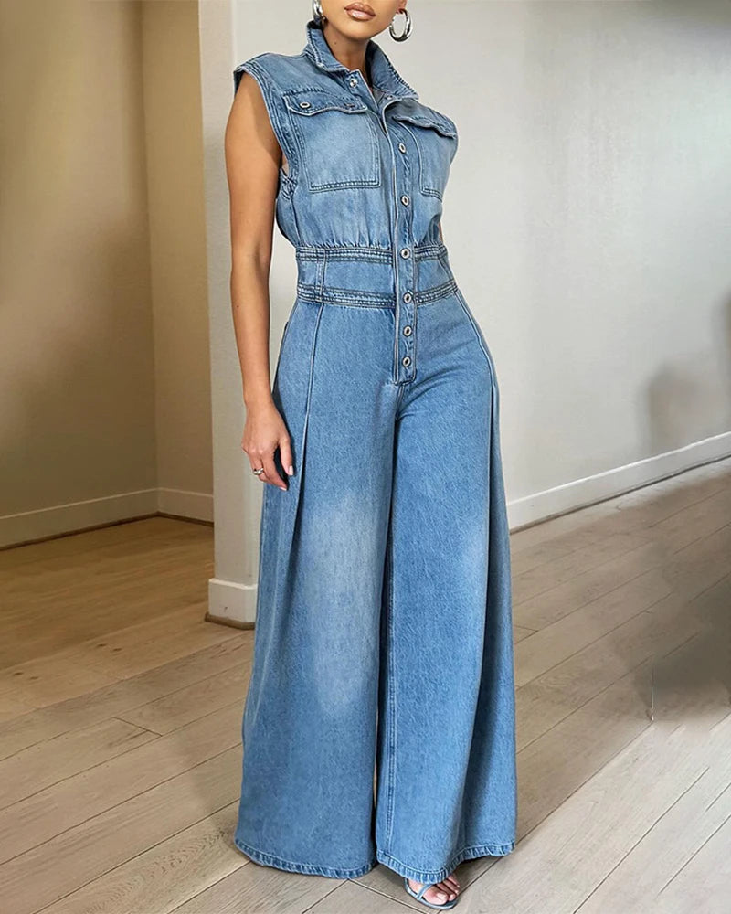 Stellar Flair Denim Jumpsuit