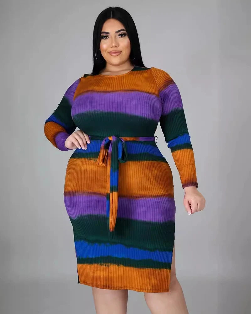 Sunset Vibes Plus Size Bodycon Dress