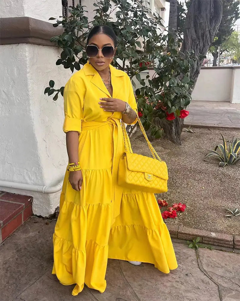 Sunshine Glow Tiered Maxi Dress