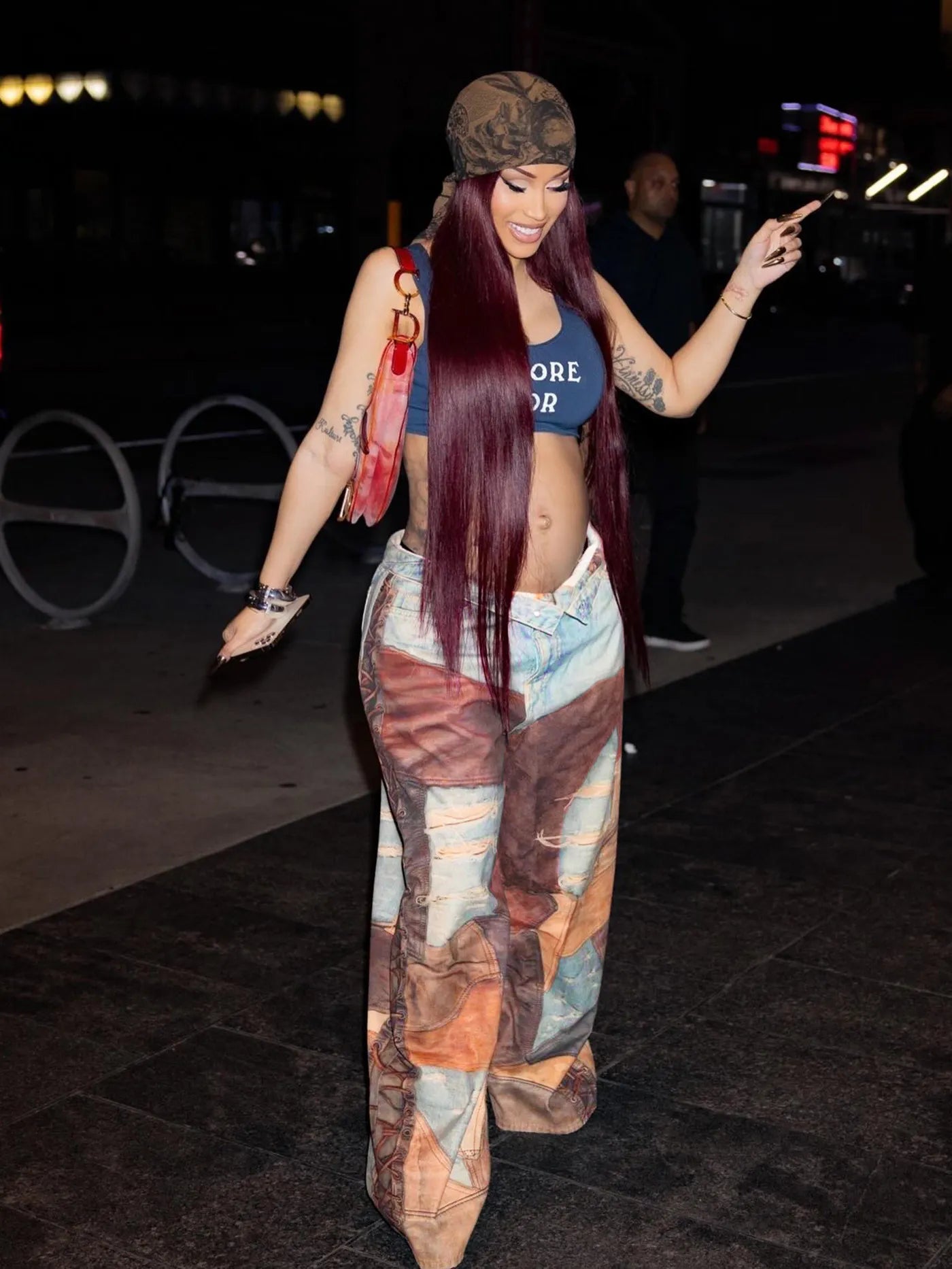 Urban Chic Patchwork Cargo Jeans