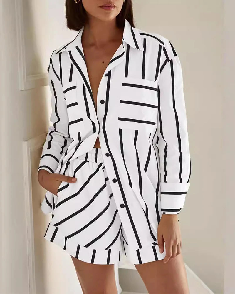 Monochrome Shorts set